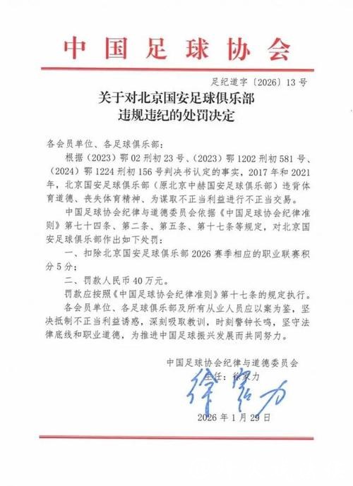 中国足协公布“假赌黑”罚单:73人被终身“禁足”,13家俱乐部被罚分 中国足协公布“假赌黑”罚单:73人被终身“禁足”,13家俱乐部被罚分